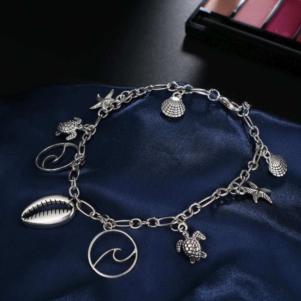 FNIO богемский волнистый кулон с волной ножной браслет для женщин 2018 на лодыжке