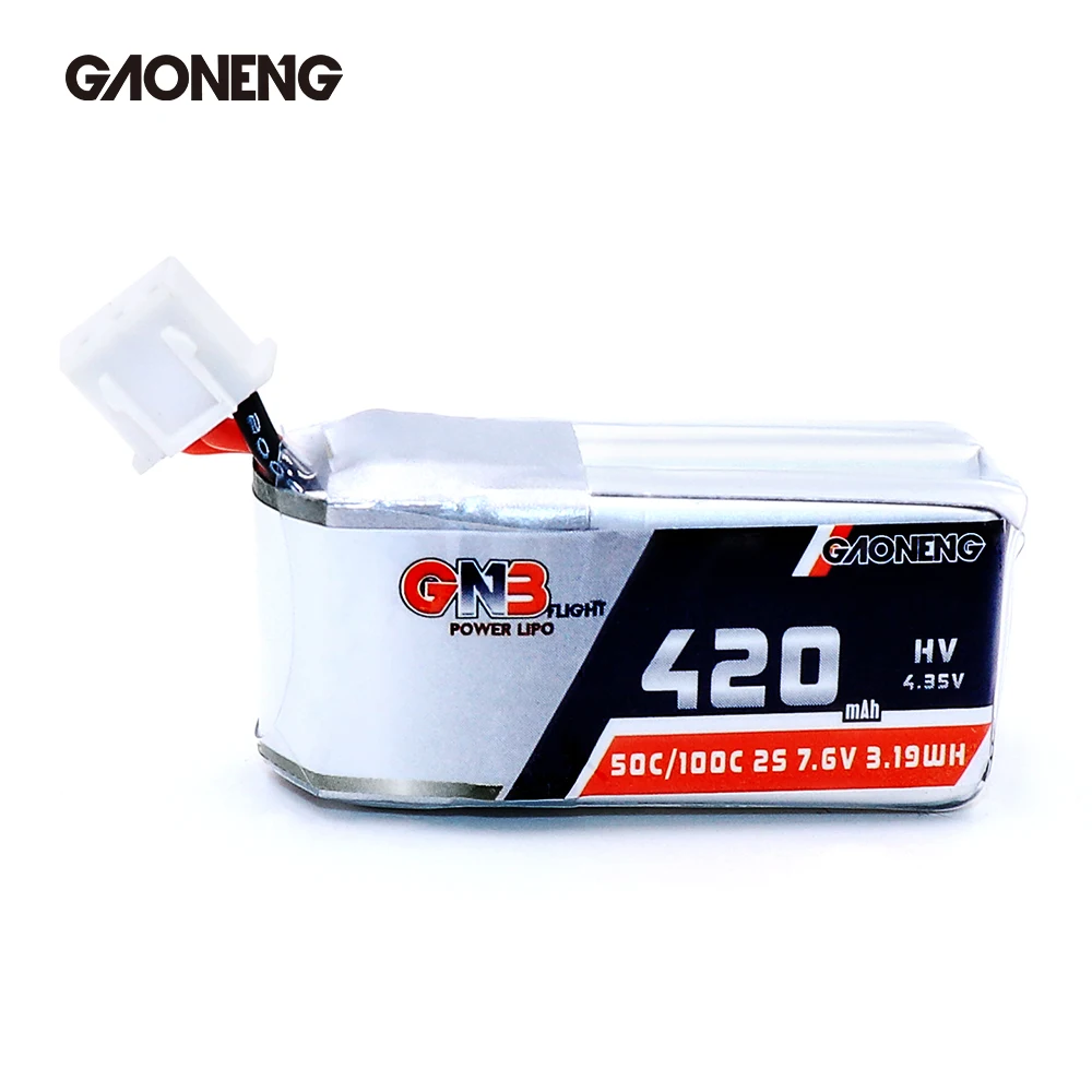 2 шт. Gaoneng GNB 420 мАч 2S 7 6 В 50C/100C LiHV Lipo батарея с JST XH2.5 разъемом для KINGKONG LDARC TINY GT7 GT8 Tiny