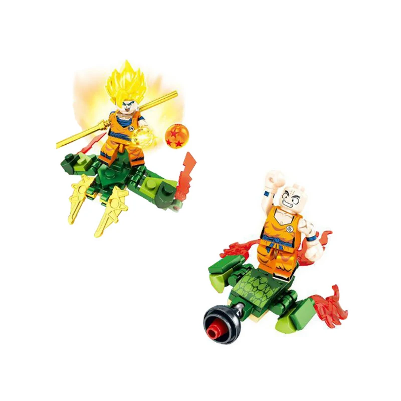 SY1236 Dragon Ball Super 8 в 1 призванный Shenlong Sun Wukong Vegeta Klinji даже вогнутый строительные блоки