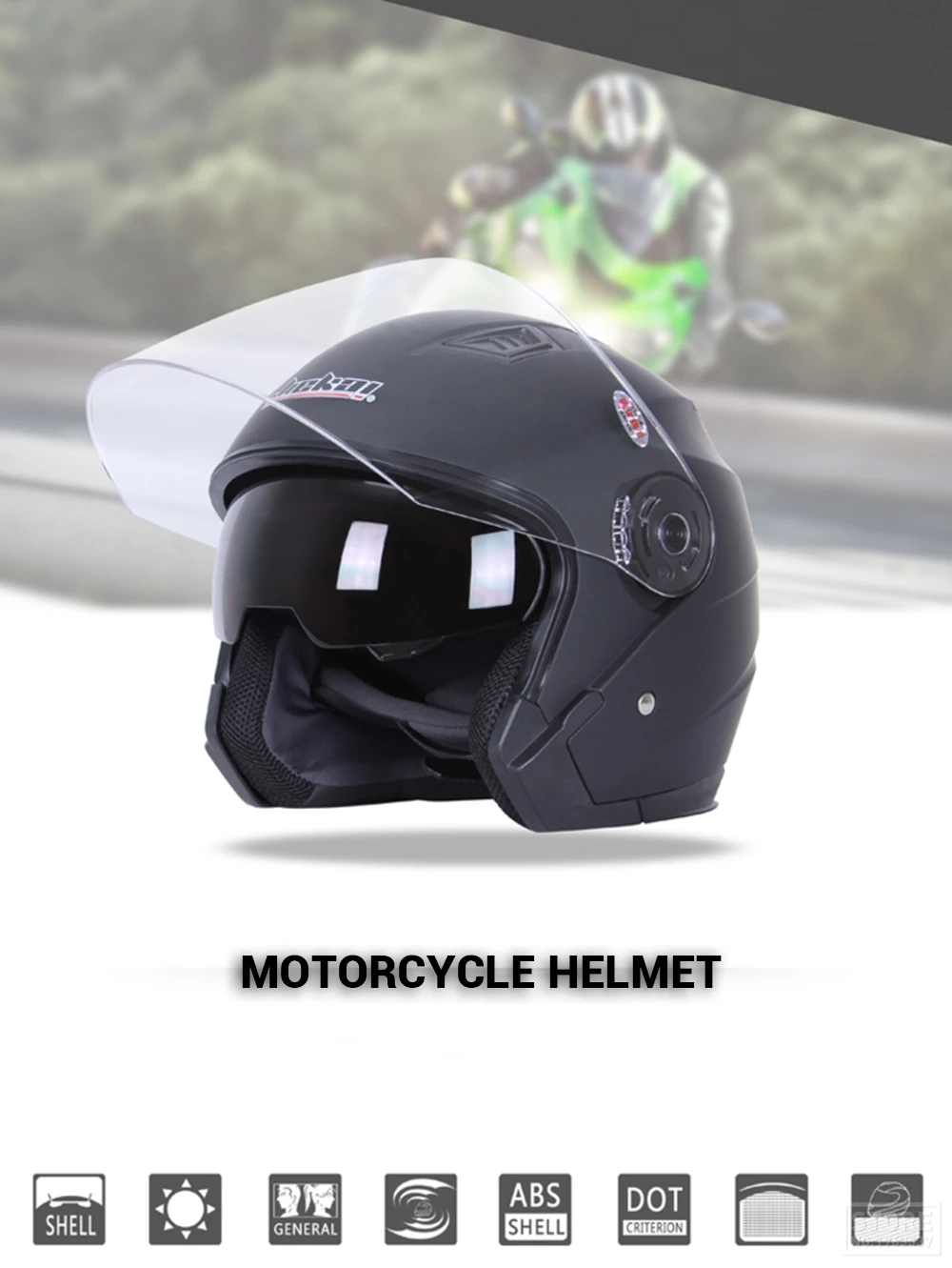 Мотоцикл Jiekai шлем Casco Мото шлем мотоциклетный шлем для мотокросса открытый шлем Ретро винтажный шлем