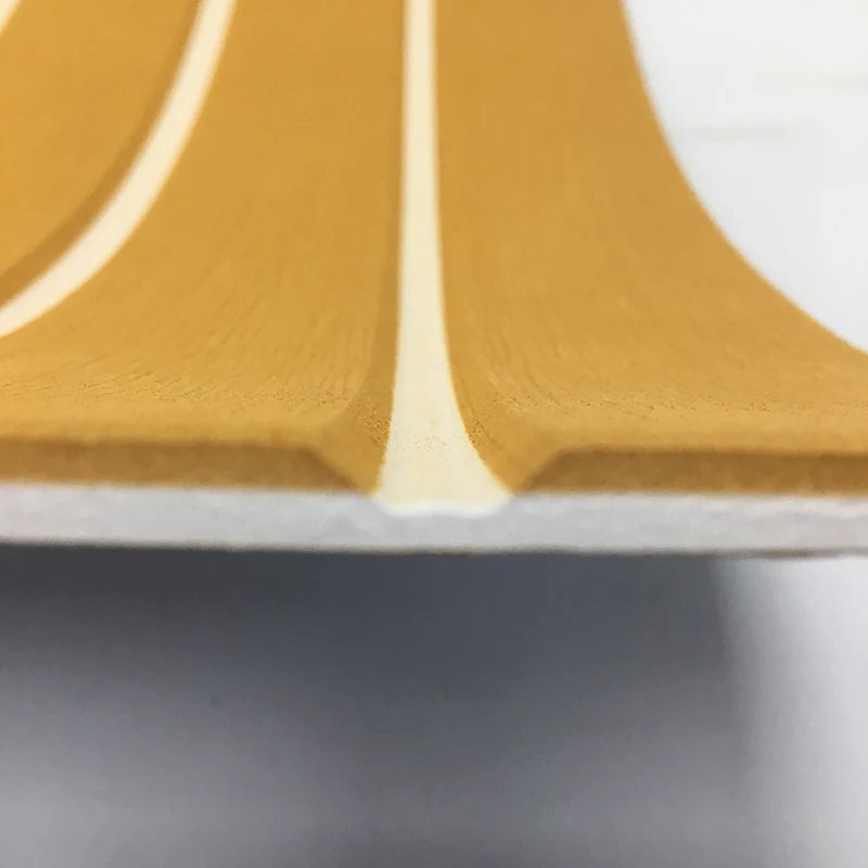Bevel Edge EVA тик настил Carptet лист морская яхта Противоскользящий коврик Золотой желтый коричневый в белый паз аксессуары для лодок