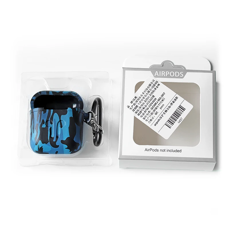 Мягкий силиконовый чехол для i12 tws/Apple Airpods1/2/i9S/i10 tws/i10s/i10 max/i11/i13 Tws чехол для зарядки AirPods силиконовый чехол - Цвет: Black blue