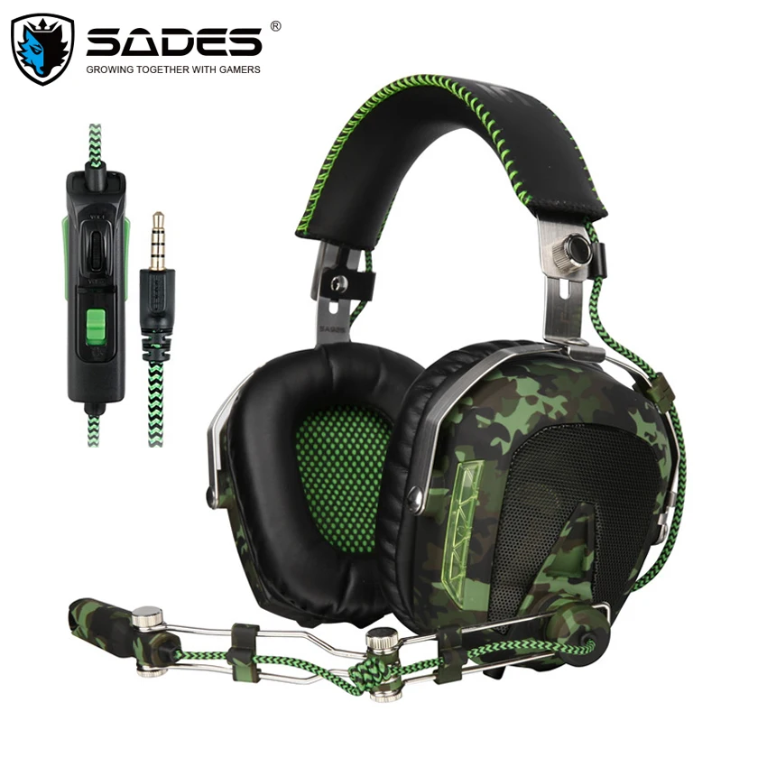 SADES SA926T PS4 гарнитура шлем проводные стерео игровые наушники с микрофоном для