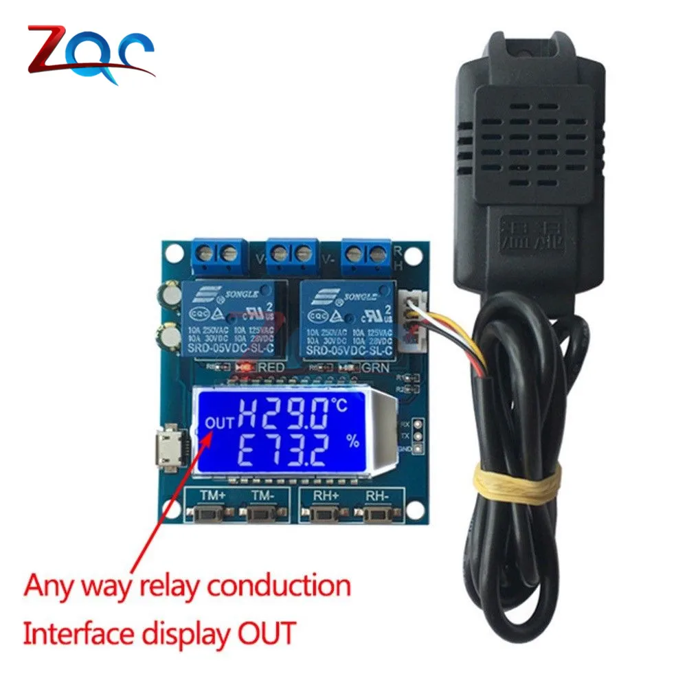 DC 12 В AC 110 В 220 В LED/LCD цифровой регулятор температуры и влажности Измеритель термостат гигрометр термометр гигрометр Отопление