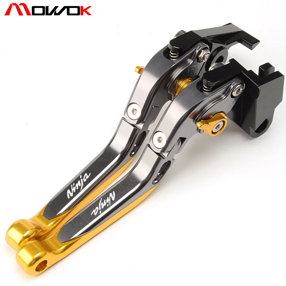 Высококачественные рычаги тормозной муфты с логотипом ninja для Kawasaki 650r 2017 ninja650r 2006