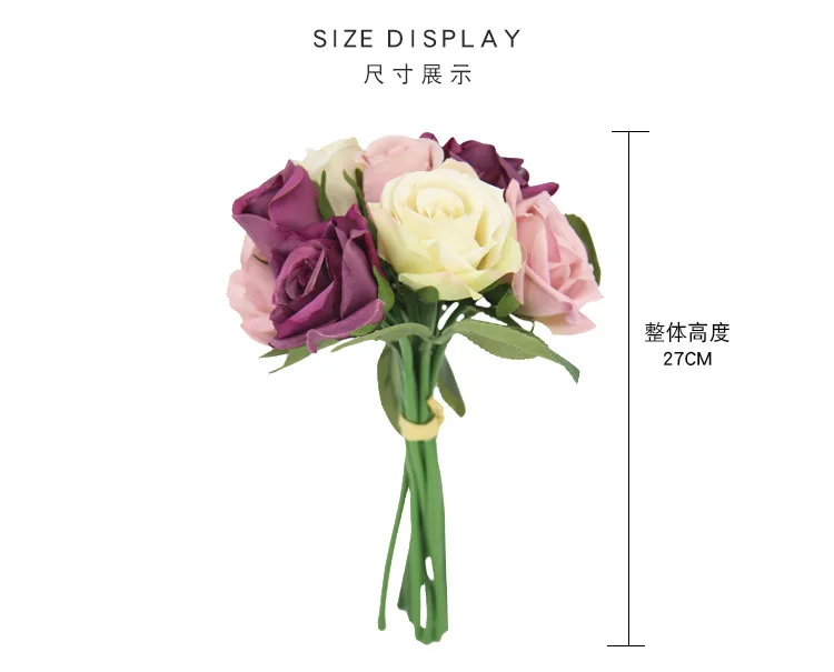 9 букет роз kwiaty fleurs blumen flores para manualidades fiori flor cicek шелковые цветы для украшения дома свадебный цветок
