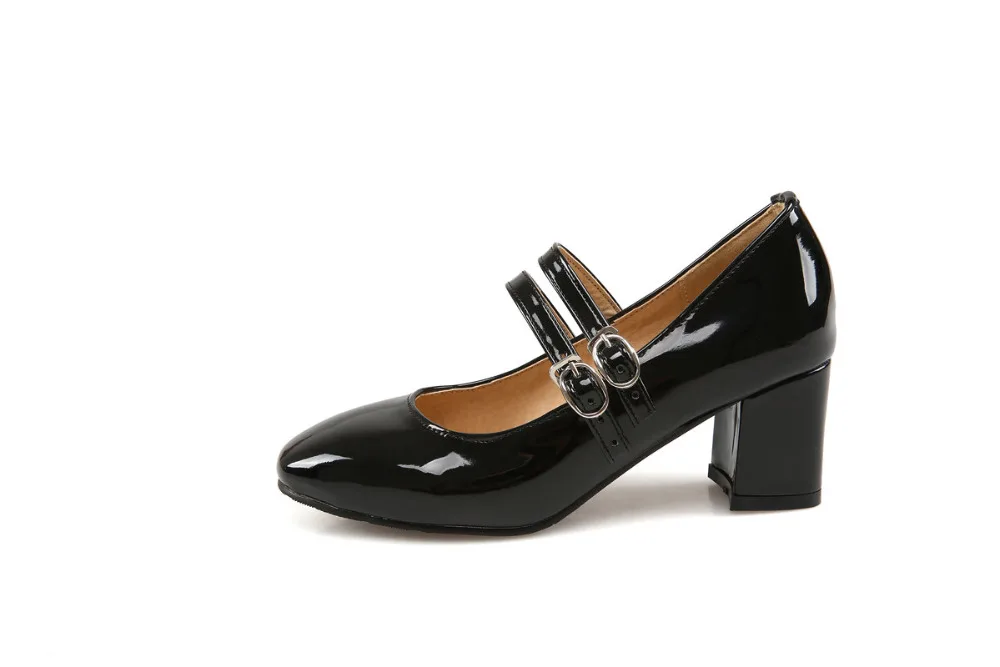 Женские туфли на среднем каблуке большие размеры 32 43|mary jane pumps|heel mary janemed heels |