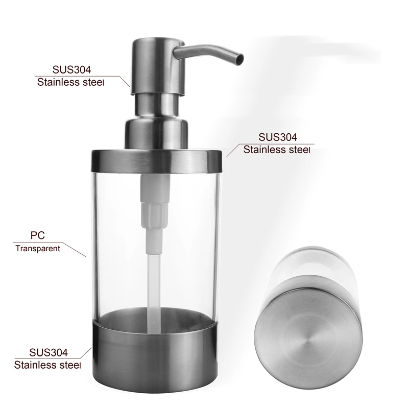Дозатор жидкого мыла из нержавеющей стали 304 250 мл|bottle rinser|acrylic lightboxacrylic countertop display