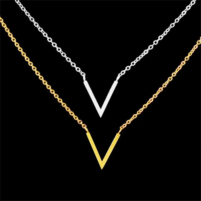 V Attract Summer Long Necklace Gold Point Pendant Women Triangle Clavicle PROM Jewelry | Украшения и аксессуары