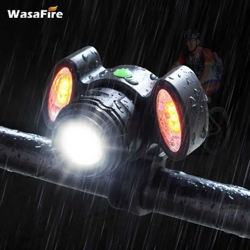 WasaFire велосипед светильник 15000LM XML T6 светодиодный вспышка USB Перезаряжаемые