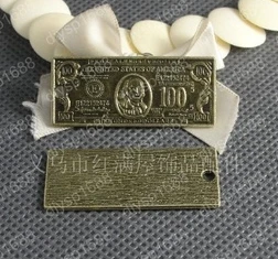 40 шт./лот бусины из цинкового сплава Античная бронзовая позолота 42*18 мм кулоны для