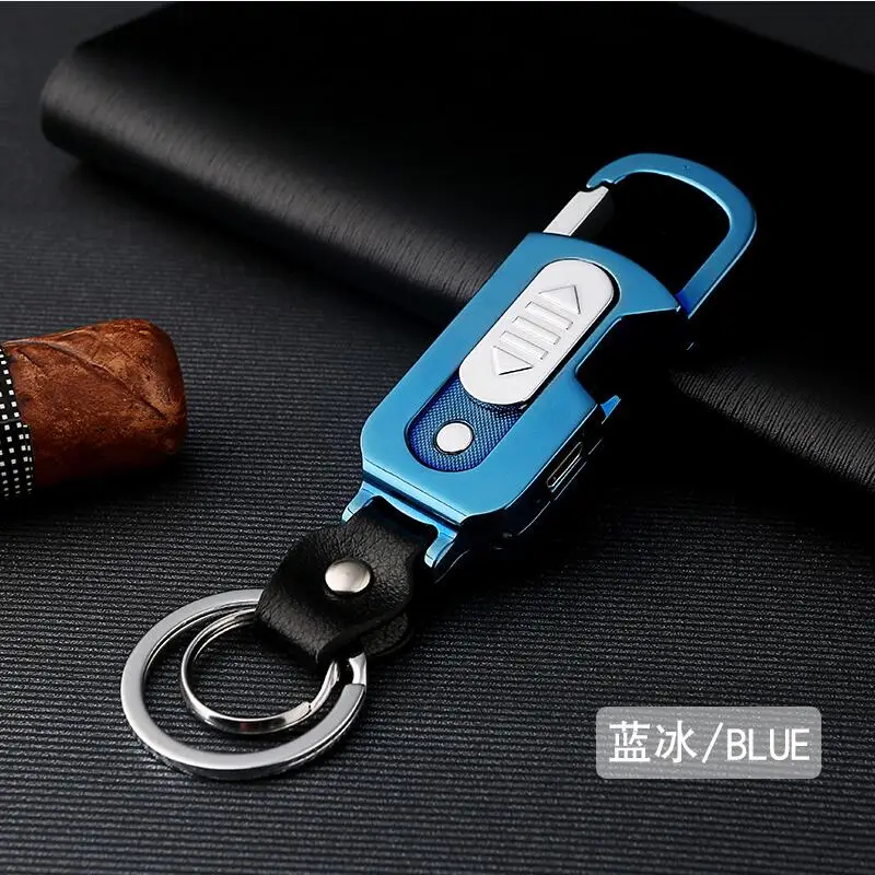 Брелок usb зарядка Перезаряжаемый для сигарет; защита от ветра зажигалка беспламенная электрическая сигара электронная открывалка для бутылок зажигалка