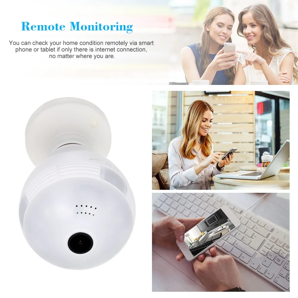 Мини Wifi ip-камера Беспроводная панорамная 1080 P Домашняя безопасность CCTV рыбий глаз