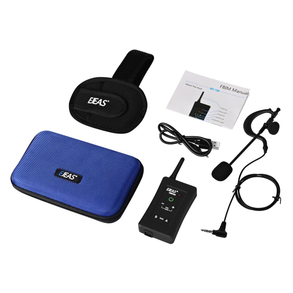EJEAS FBIM четырехполосная Bluetooth гарнитура с ремешком чехол 1 2 км Водонепроницаемая
