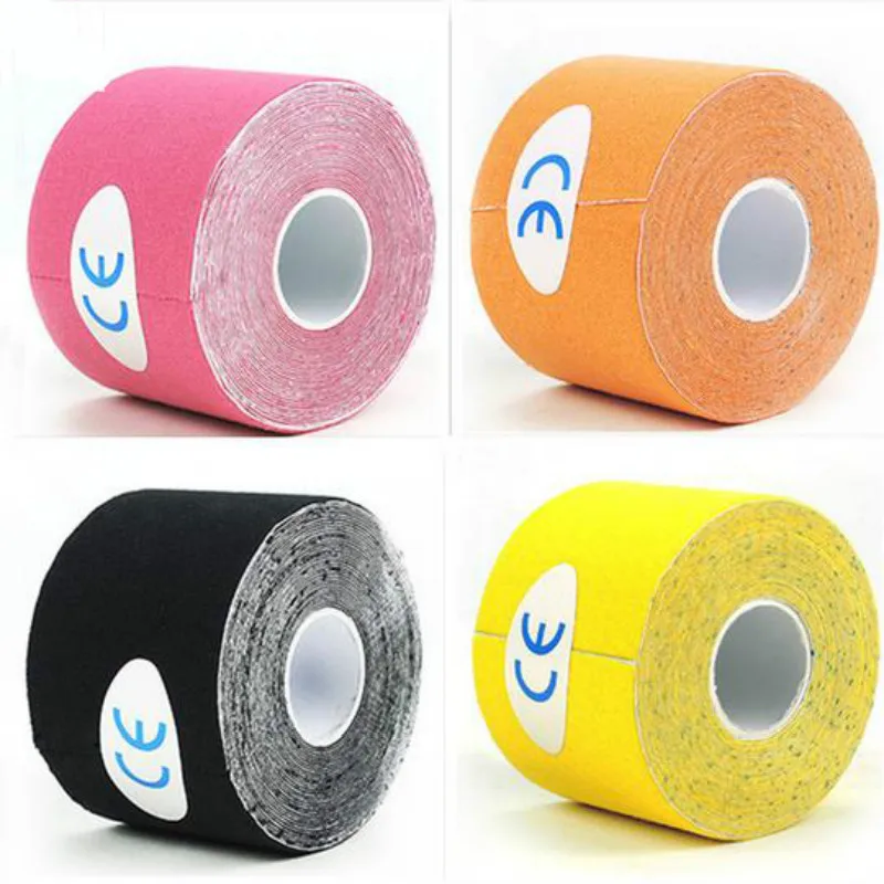 Спортивная кинезиологическая лента 5 см х м рулон хлопковой эластичной клейкой ленты повязка для мышц