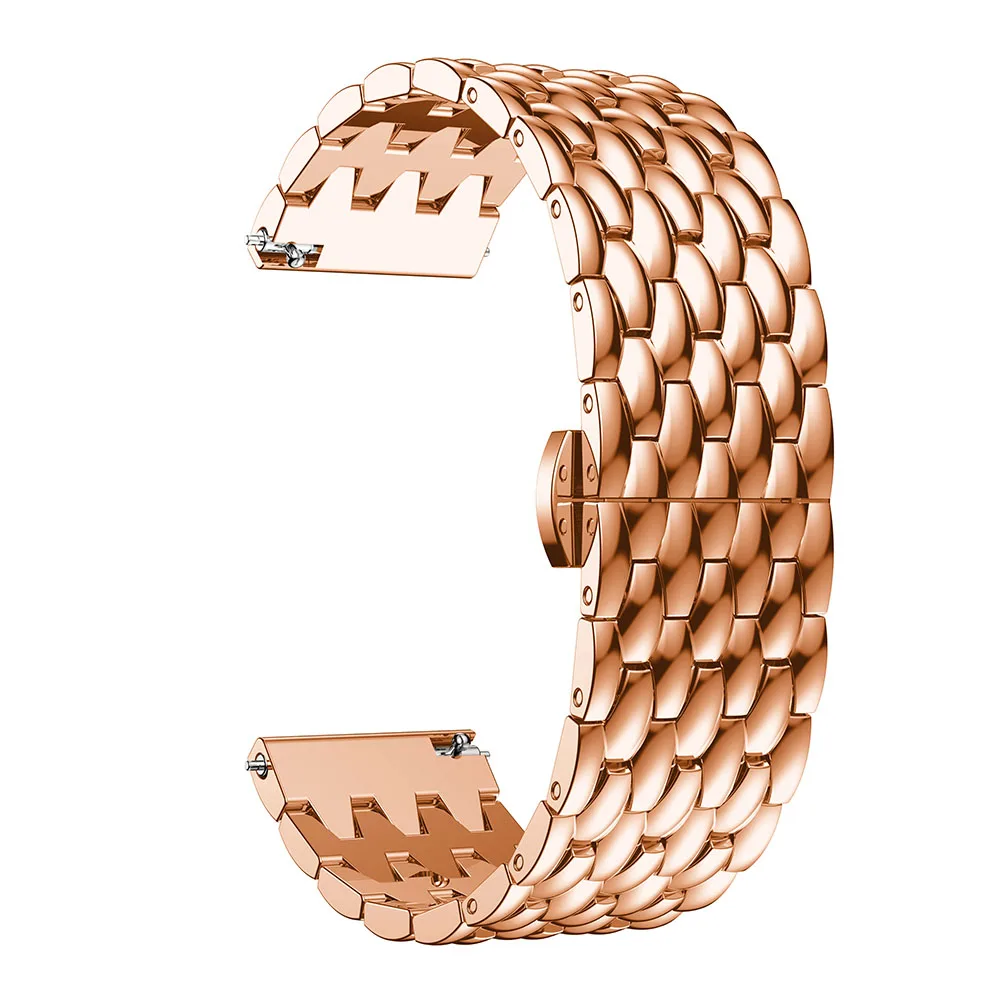 Rose gold Dragon Scale ремешок из нержавеющей стали для samsung Galaxy Watch, 46 мм, умные часы, металлический сплав, сменный Браслет, ремешок для часов - Цвет ремешка: Rose gold