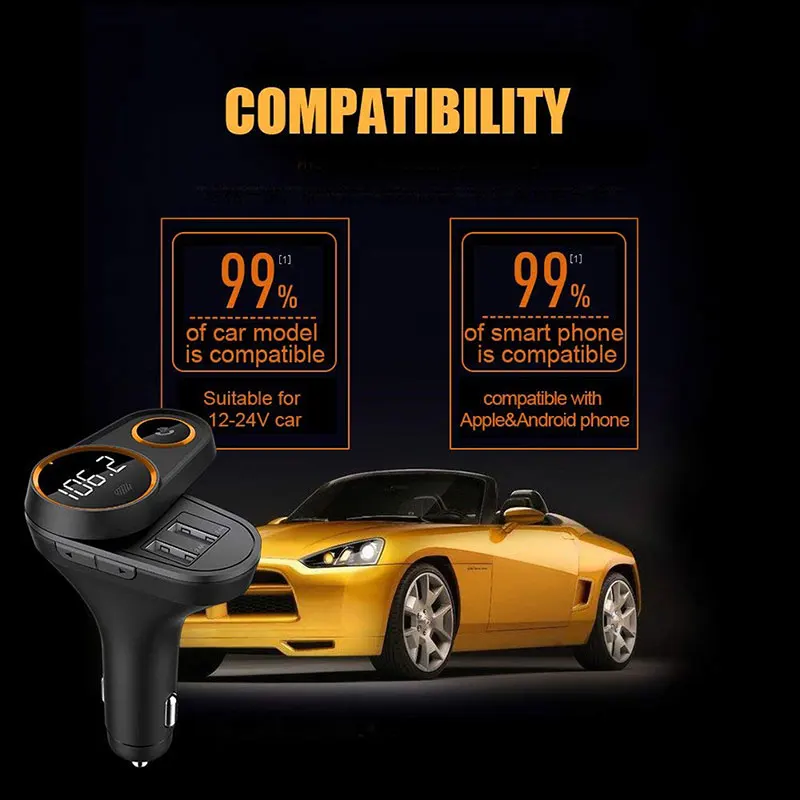 ANLUD FM передатчик Высокое качество Поворот Bluetooth Handsfree автомобильный комплект