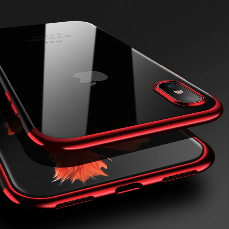 Ультратонкий Мягкий силиконовый чехол для телефона iPhone 7 8 6 6S Plus прозрачный Apple X