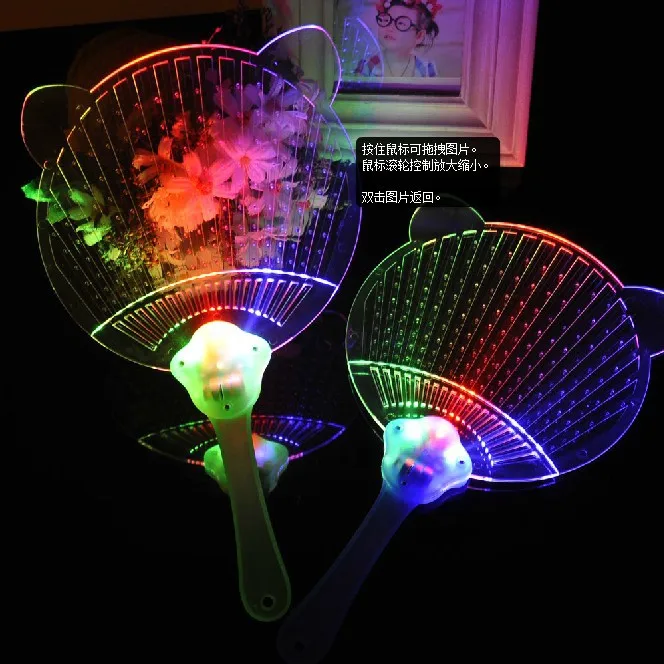 Роман мигающий Красочный веер пение танцевальных занятий детей креативные