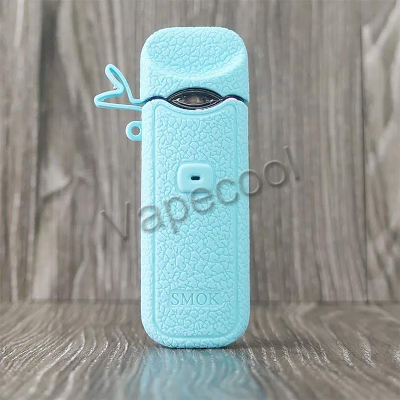 Текстурированный силиконовый чехол для Smok Nord Pod Vape Kit, нескользящий защитный силиконовый чехол, гелевый Модный чехол - Цвет: Tiffany blue