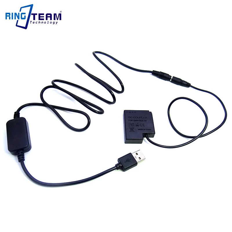 Адаптер муфта и USB кабель для цифровых камер 5 В 2 А Panasonic Lumix DMC GM1 GM5 GF7 GF8|power coupler|2a