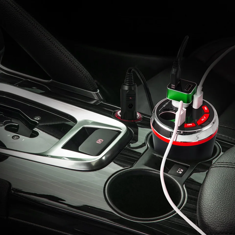 Автомобильный Bluetooth музыкальный mp3 плеер динамик громкой связи с прикуривателем
