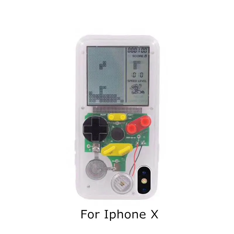 Двойного назначения игры игроки тетрис телефона чехол для Iphone х Ручные игры Телефон защитных чехлов игры телефоны протектор крышка чехол тетрис тетрис сехол тетрис тетрисы