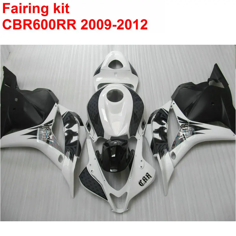 Впрыска ABS обтекателя комплект для HONDA CBR600RR 2009 2010 2011 2012 CBR 600 RR Белый Черный
