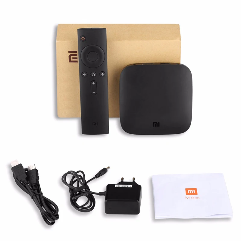 Оригинальная ТВ-приставка Xiao Mi tv Box 3 Smart 2 ГБ/8 ГБ 4 k, черная ТВ-приставка на Android tv 6 Smart медиаплеер, приставка