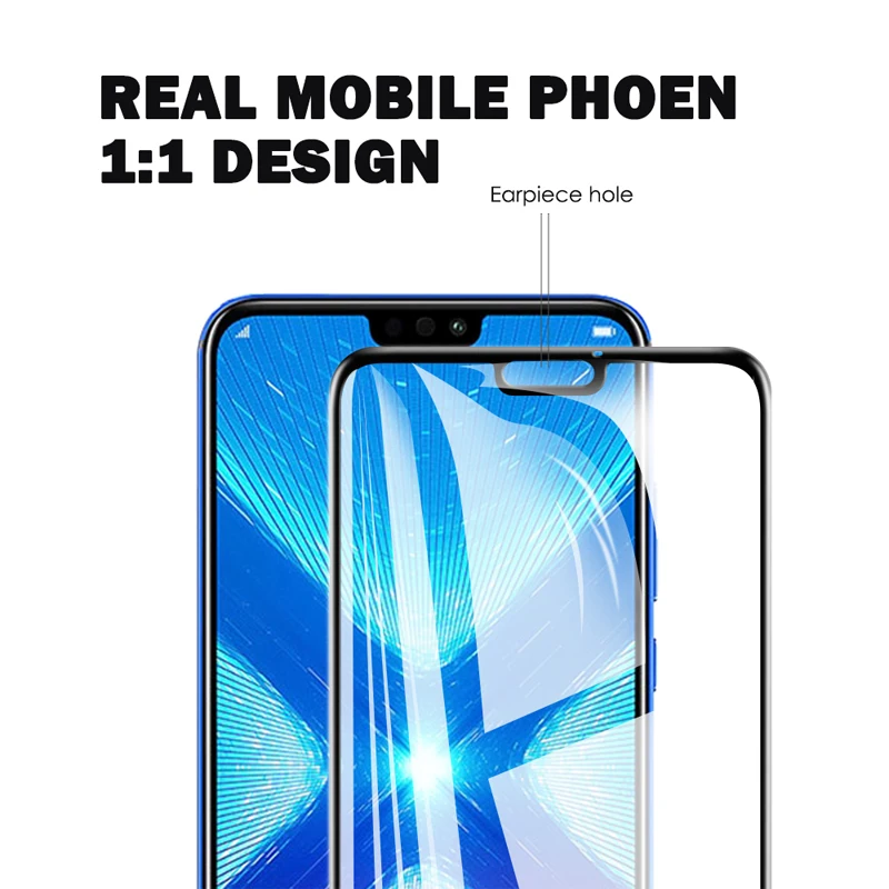 Закаленное стекло для Huawei Honor 8X противоударное защитное с полным покрытием 8 X Honor8x