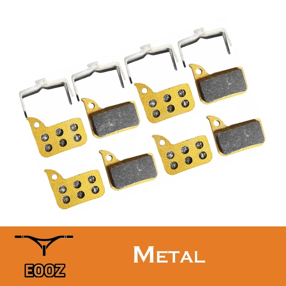 4 пары велосипедных металлических гидравлических дисковых тормозных колодок для