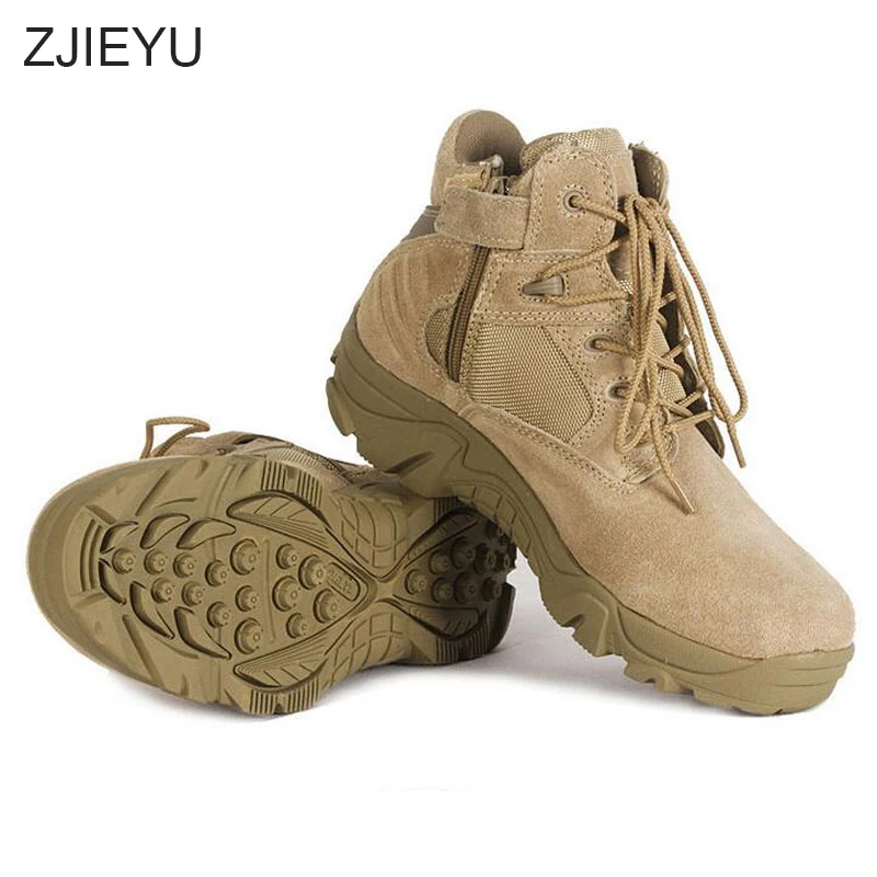 Мужские армейские ботинки из натуральной кожи прочные на шнурках в винтажном