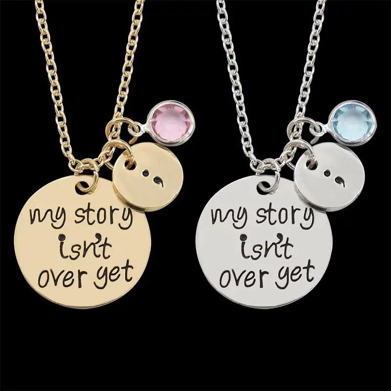 Sangdo Women Lettering Inspiring Cute Round Alloy Pendant Necklace with Chain Christmas Gift | Украшения и аксессуары