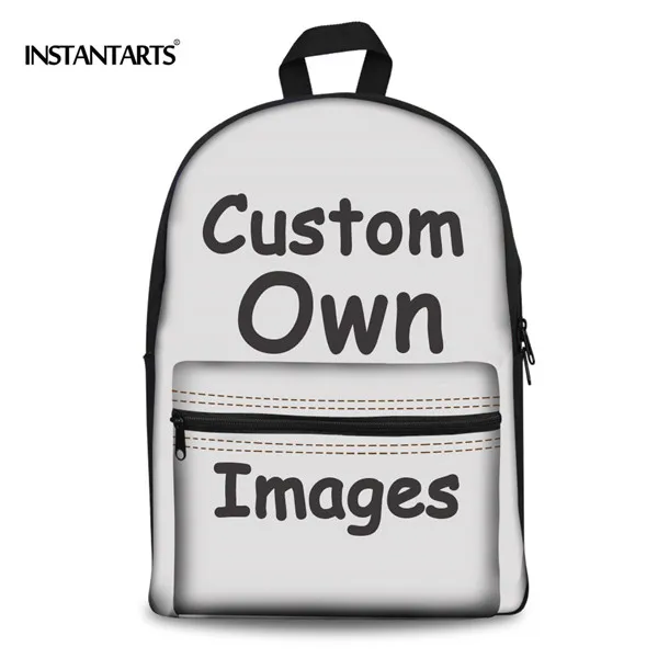 custom INSTANTARTS громкий динамик печати рюкзаки для подростков мальчиков ноутбука холст книга сумки на плечо повседневное студентов Путешествия Рюкзаки - Цвет: custom