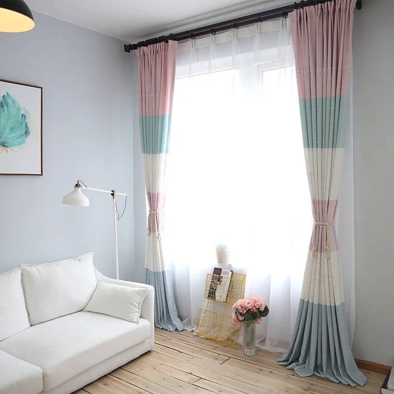 Оконные Занавески современные занавески из хлопка и льна для гостиной спальни