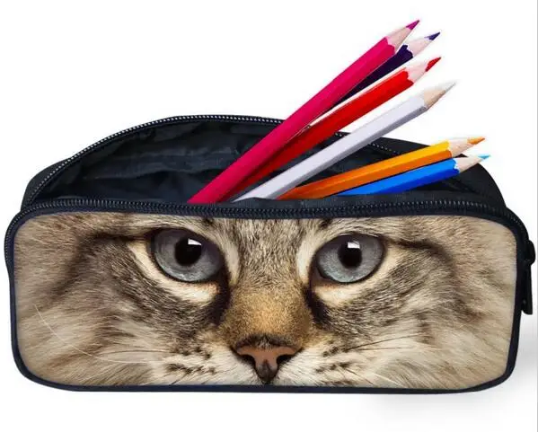 Сумка карандаш Dispalang с принтом животных Женская портативная дорожная косметичка