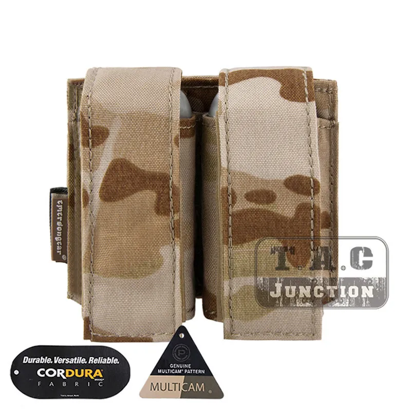 MCAD Emerson тактический MOLLE двойной 40 ММ ГРАНАТА МЕШОК Emersongear 9 мм журнал держатель Перевозчик патронов сумка приятели - Цвет: MCAD