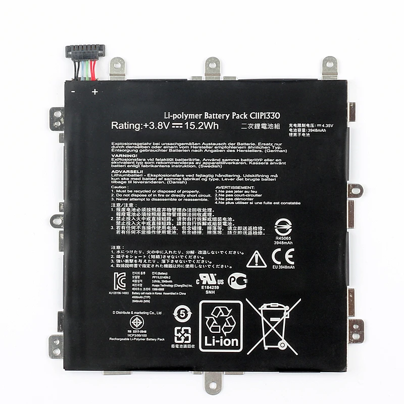 Аккумулятор высокой емкости C11P1330 для ASUS MeMO Pad 8 ME581C K01H K015 ME8150C с бесплатным инструментом 3948 мАч