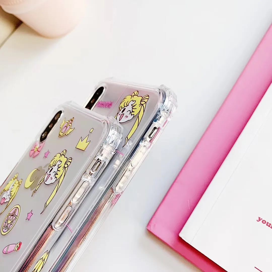 Япония Аниме кавайная морская Луна Чехол для Телефона iPhone X XS MAX XR 6 S 7 8 Plus