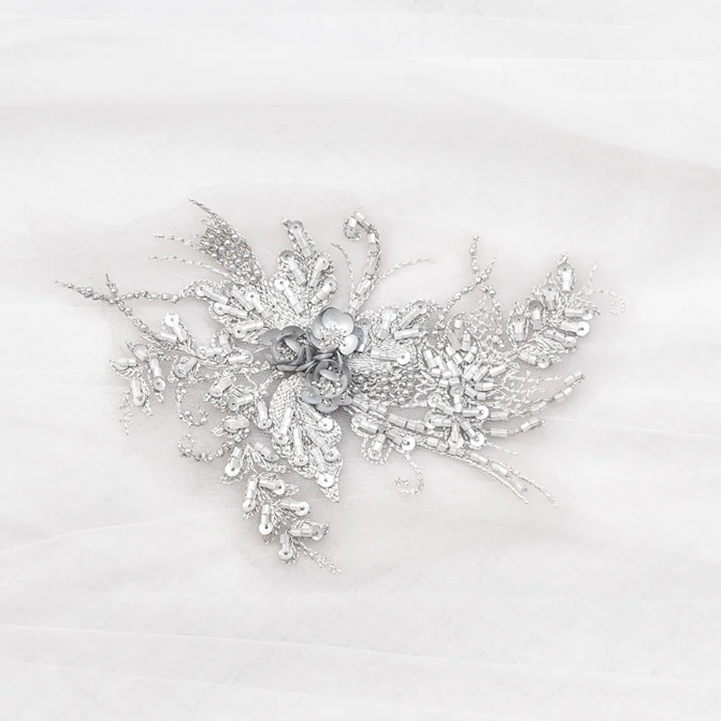 2 шт. кружевные аппликации с вышивкой из бисера | Дом и сад