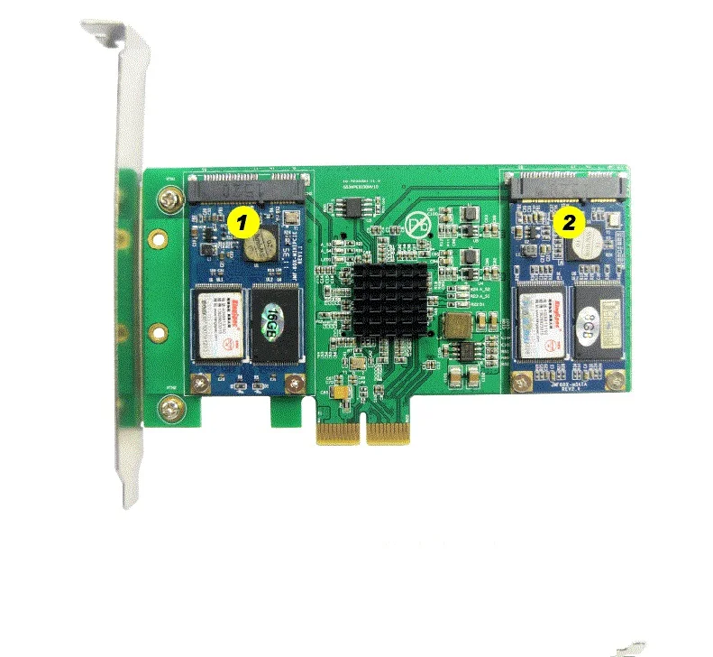 Адаптер IOCREST с 4 портами mSATA на PCI-e x2 с RAID PCI Express 2,0 на 4x mSATA Host adapter setup RAID 0 1 и 10