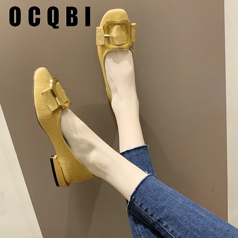 Весна 2019 популярные новые модные туфли на плоской подошве пикантные Туфли с