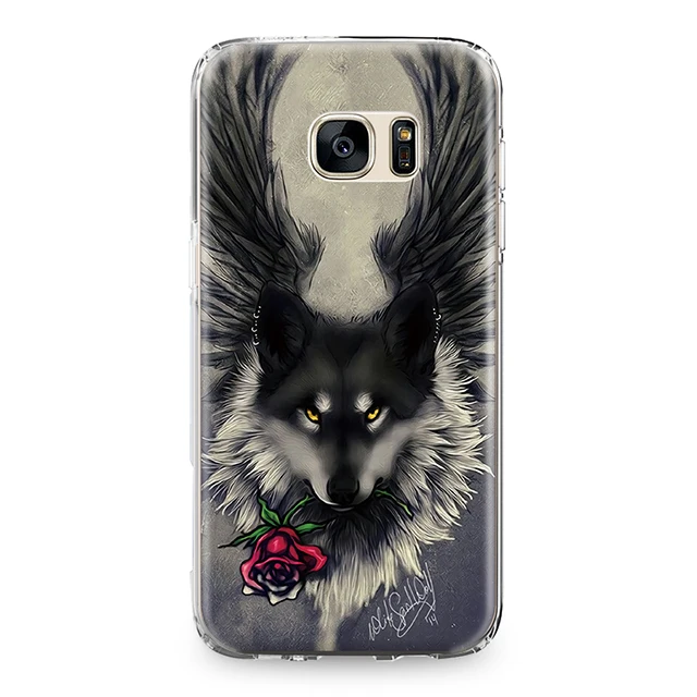 Волк собака Телефонные Чехлы для Samsung Galaxy S4 S5 мини S6 S7 Edge Plus S8 Note 4 5 Grand Prime силикон ТПУ чехол для телефона Para Coque