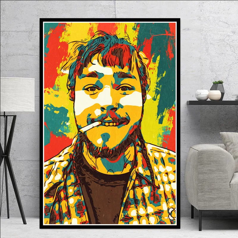 0005 Post Malone хип хоп звезда художественный постер Картина Настенная картина домашний декор, плакаты и принты - Цвет: 0005