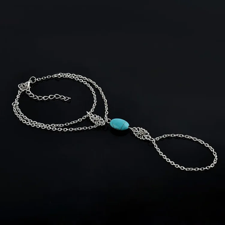 Модный браслет из цепочки в стиле панк Посеребренная Женская металлическая