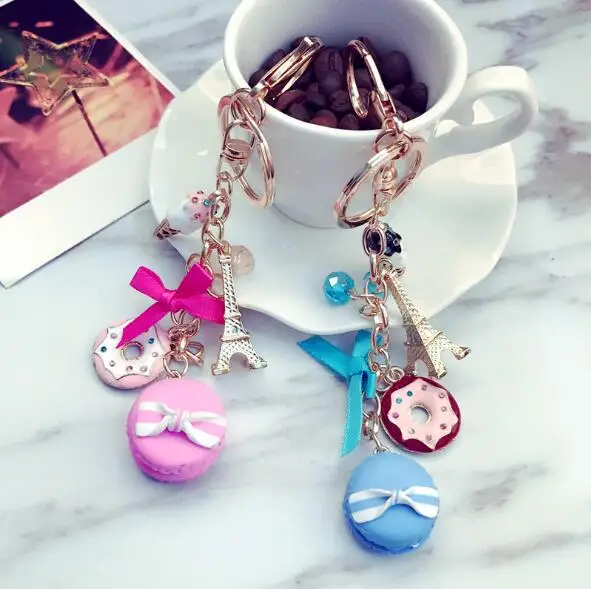 Творческий Автомобилей Париж Железная Башня Металлический Ключ с Кольца Цвета