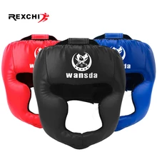 REXCHI кикбоксерский шлем для мужчин и женщин PU Каратэ Муай Тай Guantes De Boxeo Free Fight ММА Санда обучение взрослых детское оборудование REXCHI кикбоксерский шлем для мужчин и женщин PU Каратэ Муай Тай Guantes De Boxeo Free Fight ММА Санда обучение взрослых детское оборудование