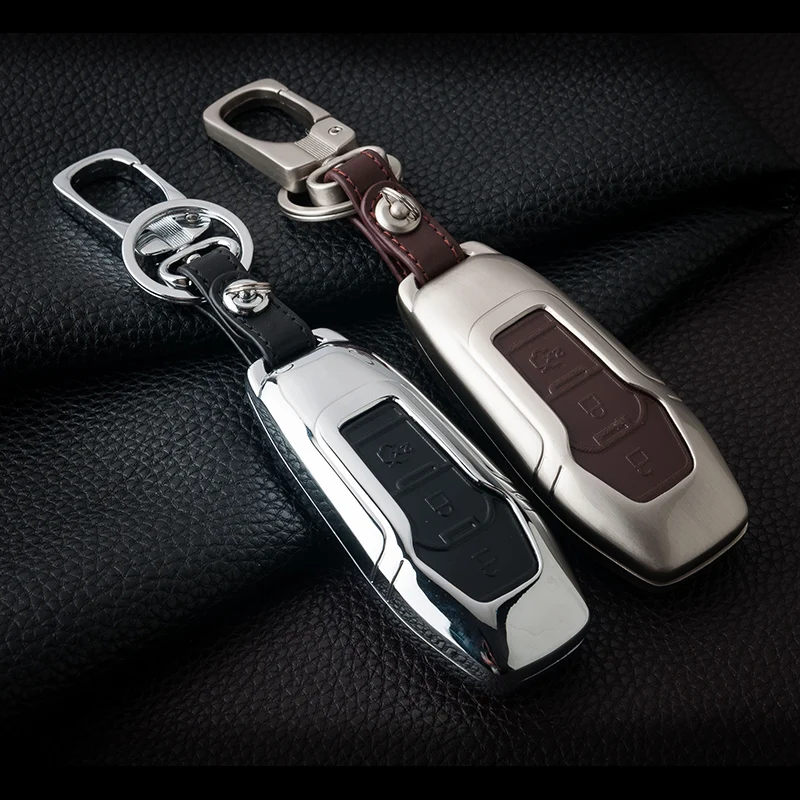 Чехол для ключей из натуральной кожи Ford Mondeo Explorer Edge Kuga Focus Remote сплава брелок