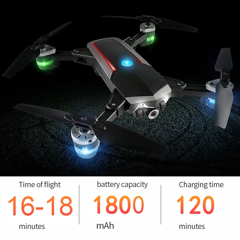 Дроны HD аэрофотосъемка 120 ° широкоугольная камера Квадрокоптер FPV селфи Дрон