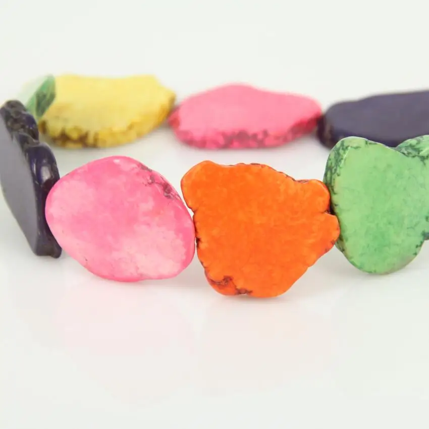 Многоцветный Хаулит Бирюзовый Просверленный Кусочки ожерелье из нескольких